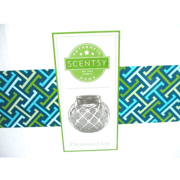 Scentsy Christmas Glow Wax Warmer Full Size Retired Red Etched Glass - Picture 9 of 9